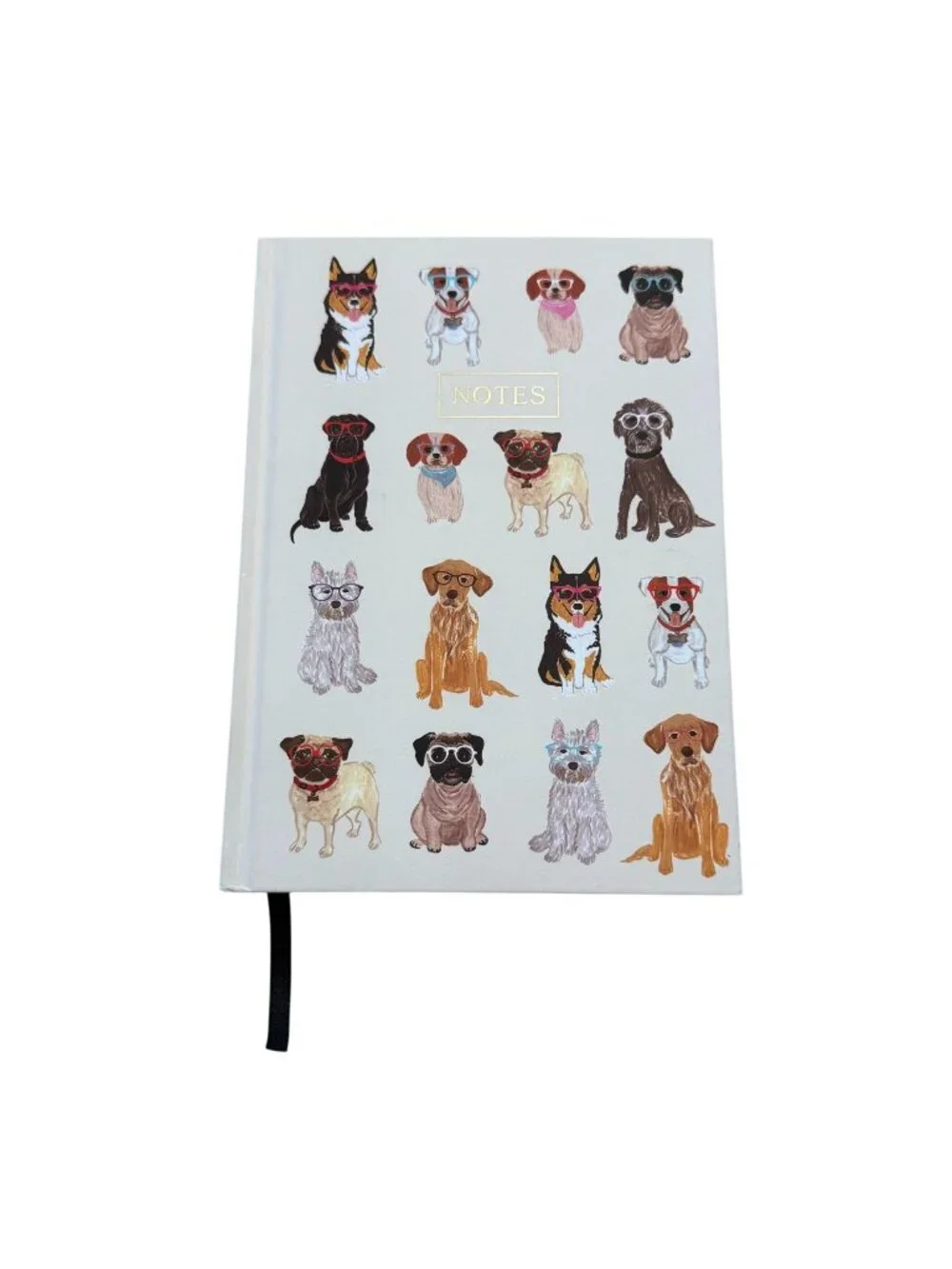 Cute Dogs Notes Journal 6x8 Hardcover Notebook Lined Pages Ribbon Bookmark